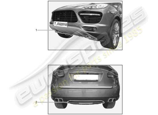 a part diagram from the Porsche Tequipment Cayenne parts catalogue