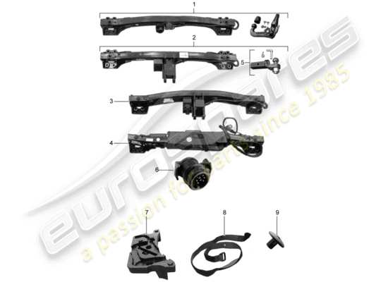 a part diagram from the Porsche Tequipment Cayenne parts catalogue