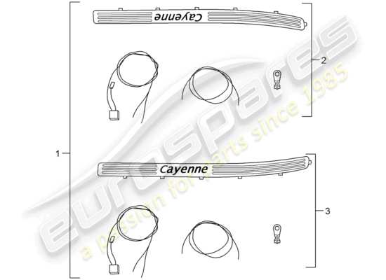 a part diagram from the Porsche Tequipment Cayenne (2009) parts catalogue