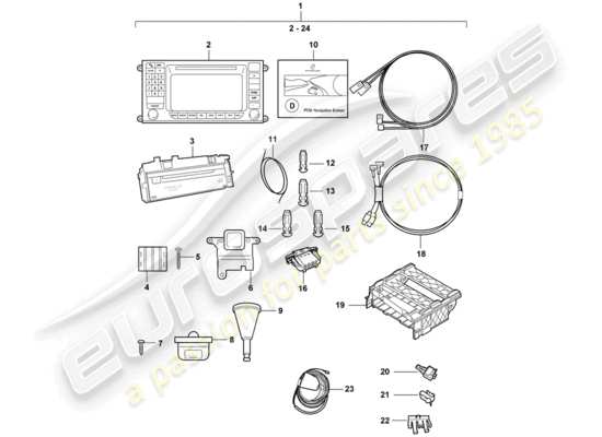 a part diagram from the Porsche Tequipment Cayenne (2009) parts catalogue