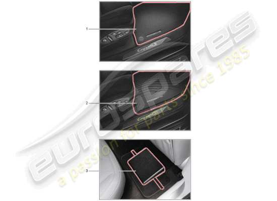 a part diagram from the Porsche Tequipment Cayenne (2010) parts catalogue