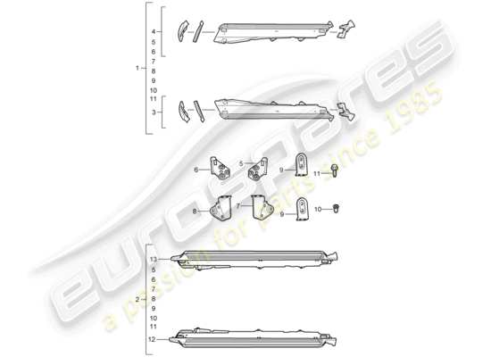 a part diagram from the Porsche Tequipment Cayenne (2010) parts catalogue