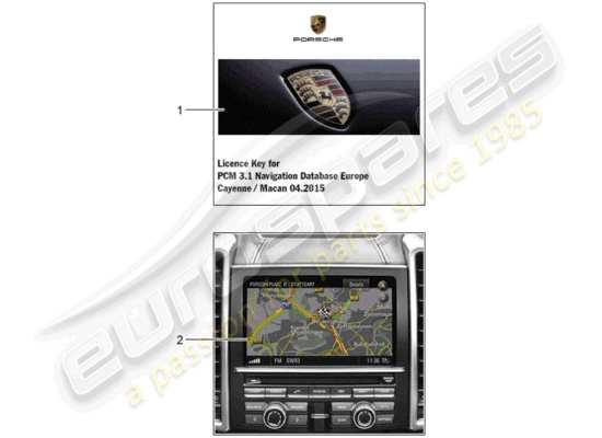 a part diagram from the Porsche Tequipment Cayenne parts catalogue