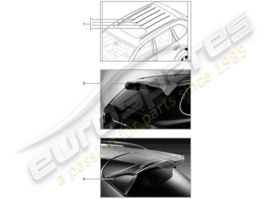 a part diagram from the Porsche Tequipment Cayenne parts catalogue