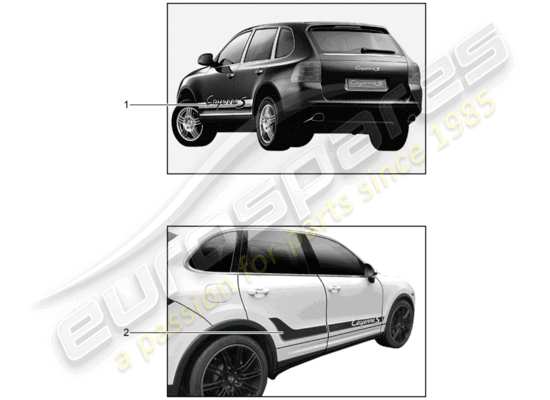 a part diagram from the Porsche Tequipment Cayenne (2013) parts catalogue