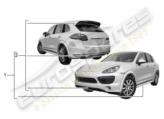 a part diagram from the Porsche Tequipment Cayenne parts catalogue