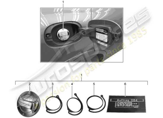 a part diagram from the Porsche Tequipment Cayenne parts catalogue