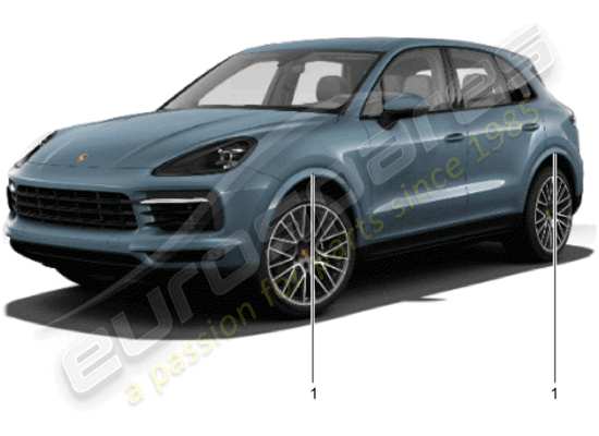 a part diagram from the Porsche Tequipment Cayenne (2016) parts catalogue