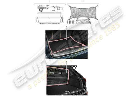 a part diagram from the Porsche Tequipment Cayenne parts catalogue