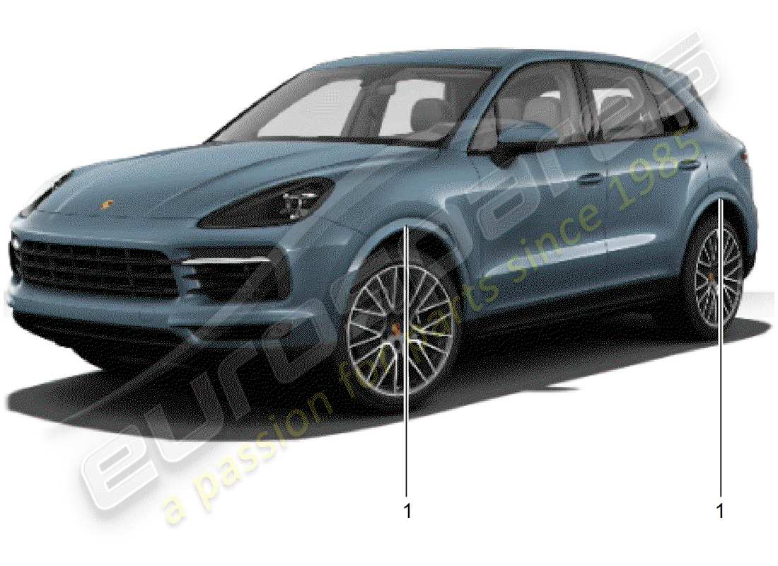 Porsche Tequipment Cayenne (2017) WHEEL HOUSING EXTENSION Part Diagram