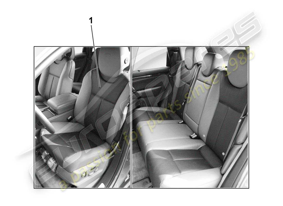 Porsche Tequipment Cayenne (2017) SEAT COVER Part Diagram