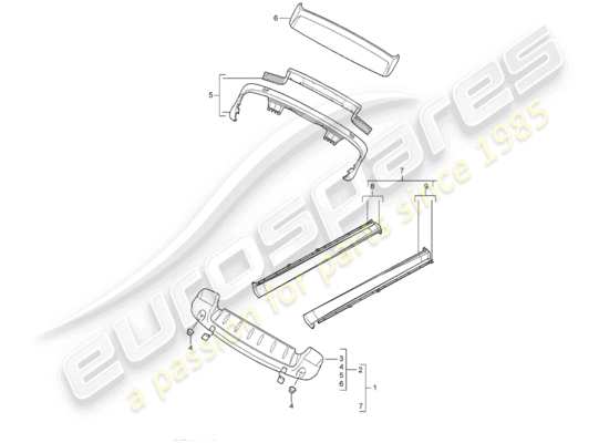 a part diagram from the Porsche Tequipment Cayenne parts catalogue