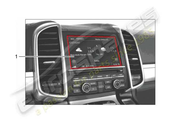 a part diagram from the Porsche Tequipment Cayenne (2019) parts catalogue