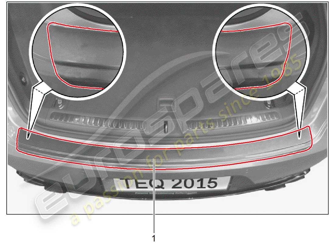 Porsche Tequipment Macan (2014) LOAD EDGE PROTECTION Part Diagram