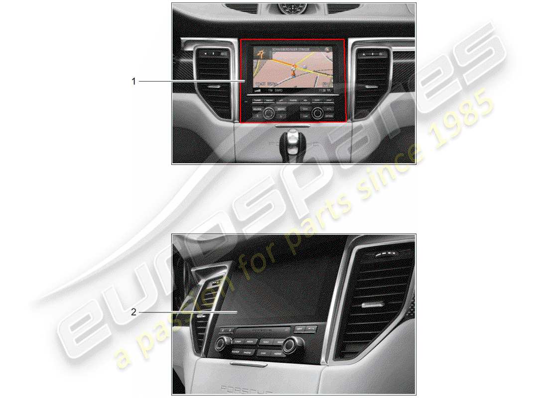 Porsche Tequipment Macan (2014) NAVIGATION SYSTEM Part Diagram