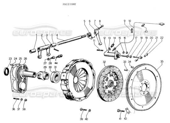 a part diagram from the Lamborghini Espada parts catalogue