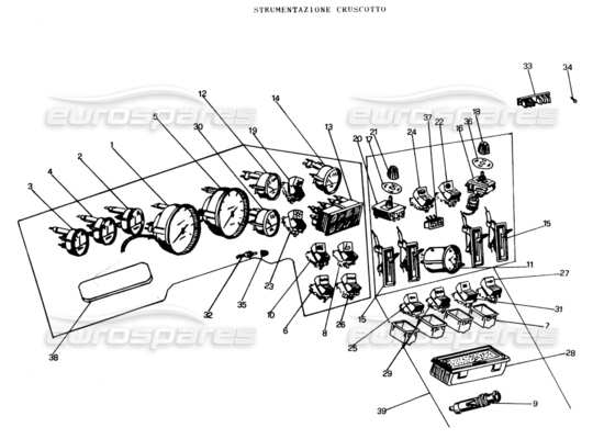 a part diagram from the Lamborghini Espada parts catalogue