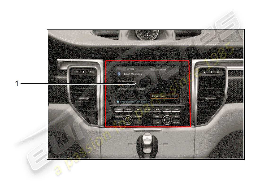 Porsche Tequipment Macan (2019) Mobile phone Part Diagram