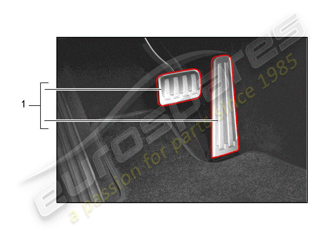 Porsche Tequipment Panamera (2010) PEDAL CAP Part Diagram