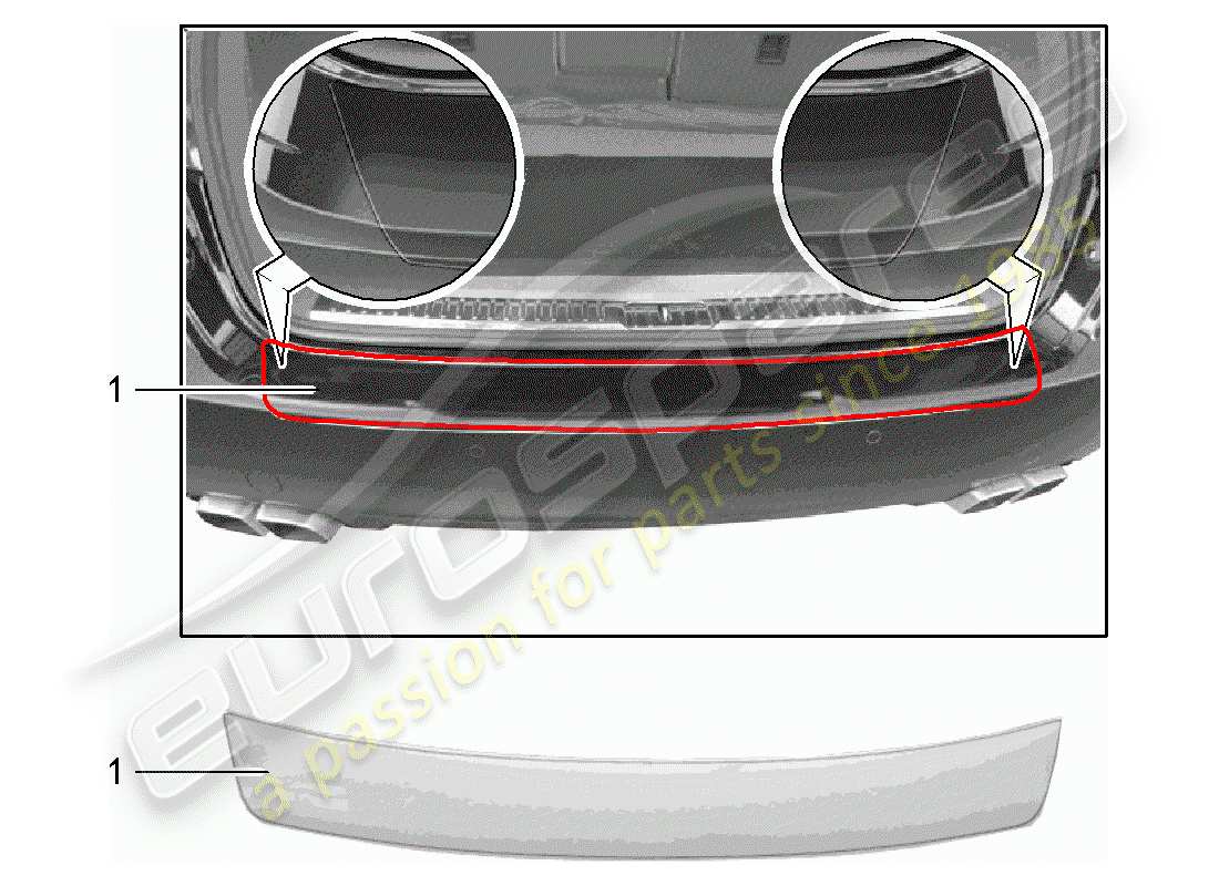 Porsche Tequipment Panamera (2010) LOAD EDGE PROTECTION Part Diagram