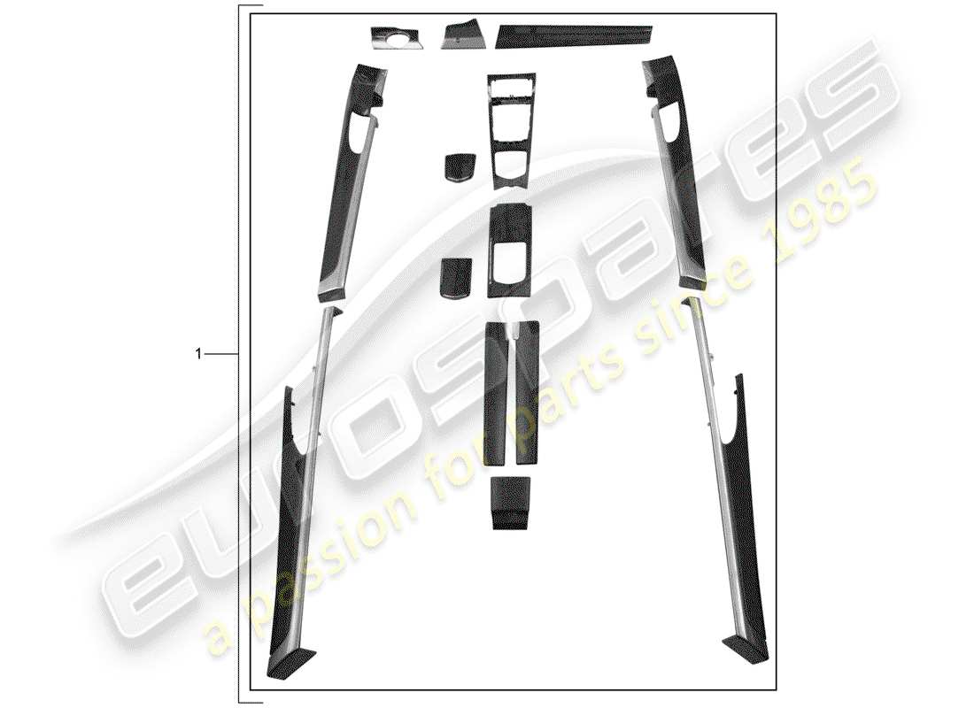 Porsche Tequipment Panamera (2010) 1 SET TRIM MOLDINGS FOR Part Diagram