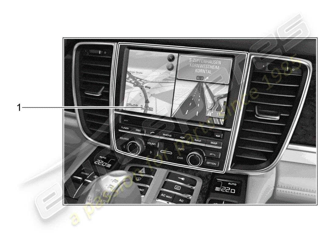 Porsche Tequipment Panamera (2010) NAVIGATION SYSTEM Part Diagram