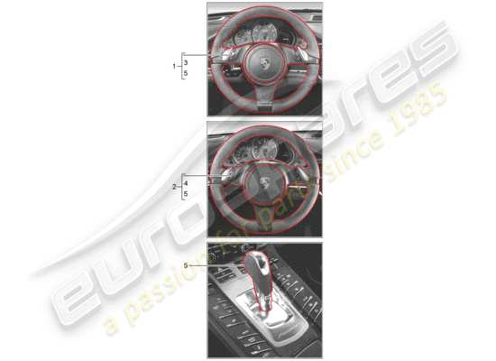 a part diagram from the Porsche Tequipment Panamera (2010) parts catalogue