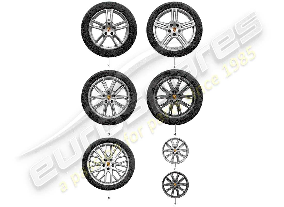 Porsche Tequipment Panamera (2011) WHEEL DISC 'ALUM' WITH WINTER Part Diagram