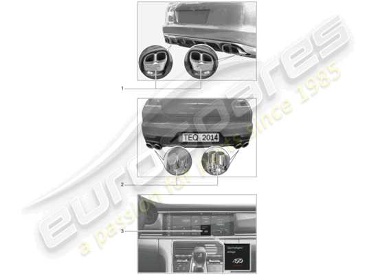 a part diagram from the Porsche Tequipment Panamera (2012) parts catalogue