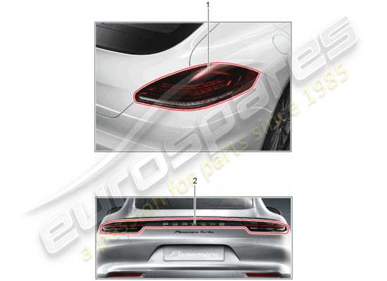 a part diagram from the Porsche Tequipment Panamera parts catalogue