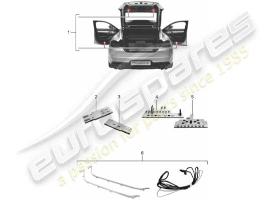 a part diagram from the Porsche Tequipment Panamera parts catalogue