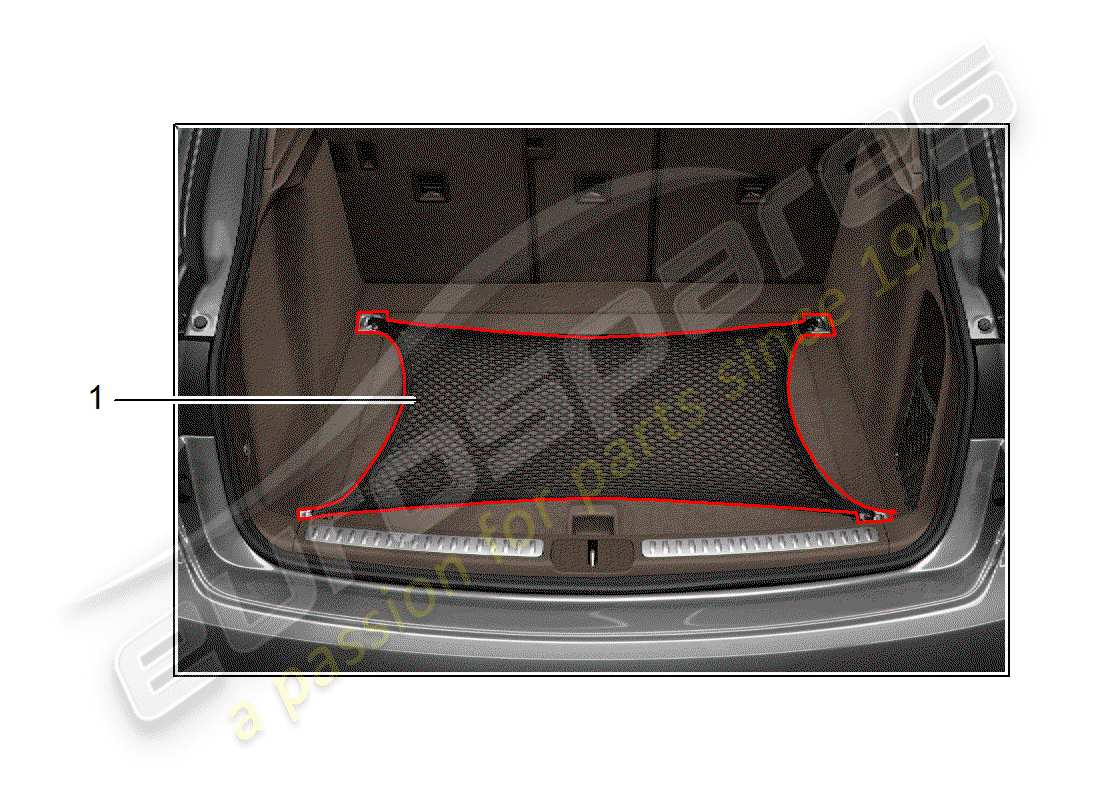 Porsche Tequipment Panamera (2014) CARGO NET Part Diagram