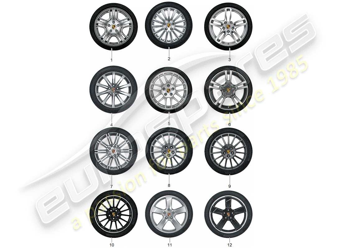 Porsche Tequipment Panamera (2015) WHEEL DISC 'ALUM.' WITH Part Diagram