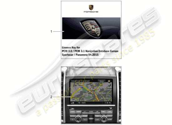 a part diagram from the Porsche Tequipment Panamera (2015) parts catalogue