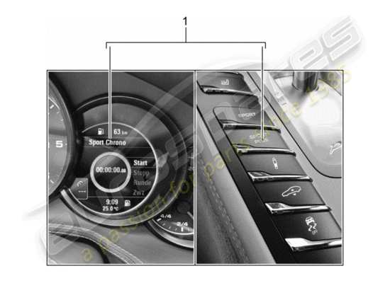 a part diagram from the Porsche Tequipment Panamera (2016) parts catalogue