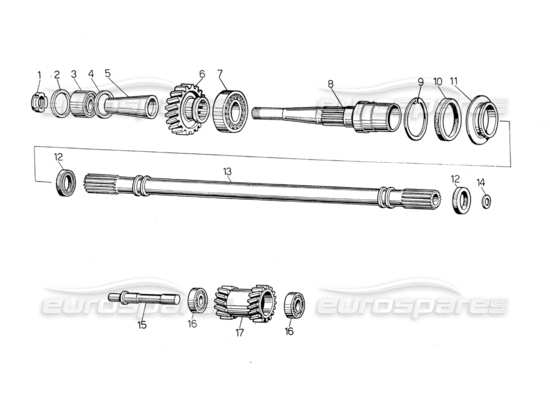 a part diagram from the Lamborghini Countach parts catalogue