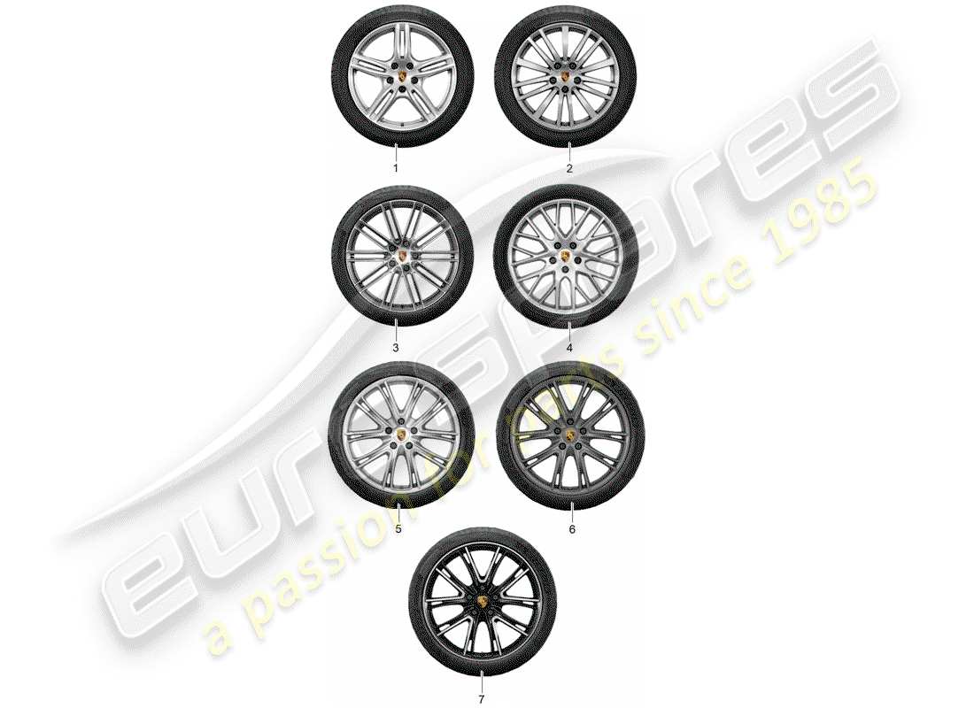 Porsche Tequipment Panamera (2018) WHEEL DISC 'ALUM.' WITH Part Diagram