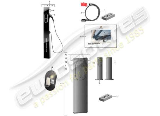 a part diagram from the Porsche Tequipment Panamera (2020) parts catalogue