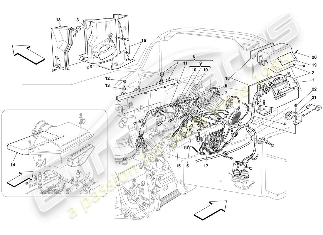 Maserati MC12 INJECTION SYSTEM - IGNITION Parts Diagram