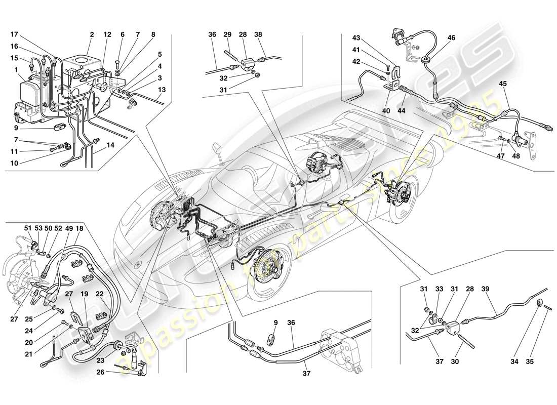 Maserati MC12 Braking system Parts Diagram