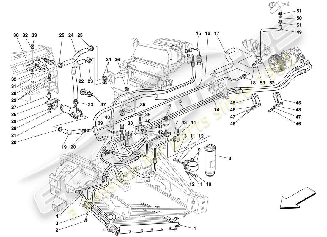 Maserati MC12 air conditioning system Parts Diagram
