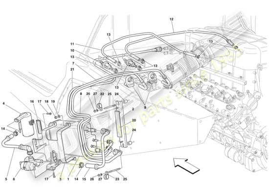 a part diagram from the Maserati MC12 parts catalogue