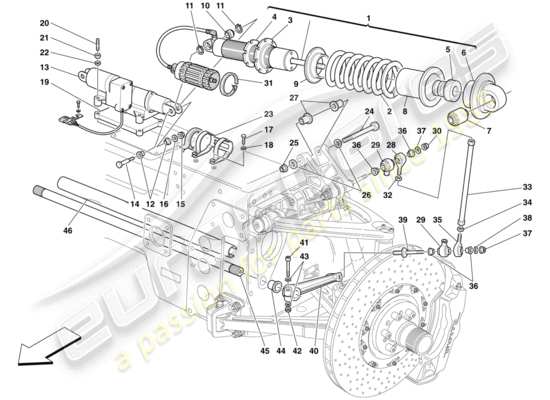 a part diagram from the Maserati MC12 parts catalogue