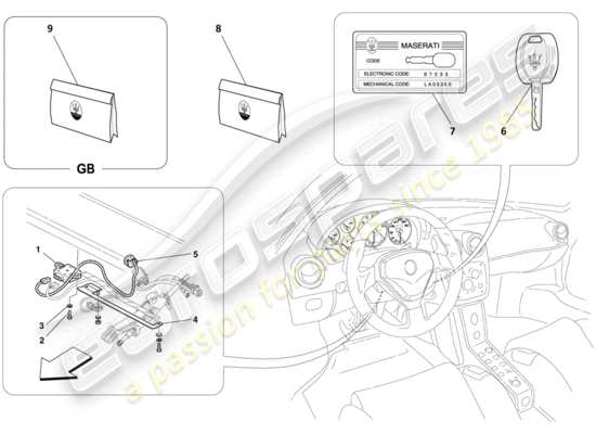 a part diagram from the Maserati MC12 parts catalogue