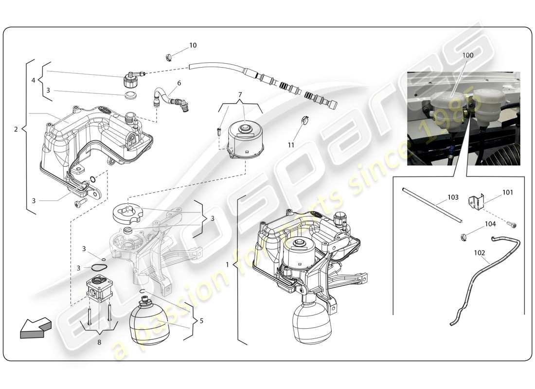 Lamborghini Super Trofeo (2009-2014) E-GEAR SYSTEM Part Diagram