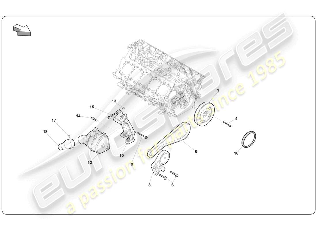 Lamborghini Super Trofeo (2009-2014) ALTERNATOR Part Diagram