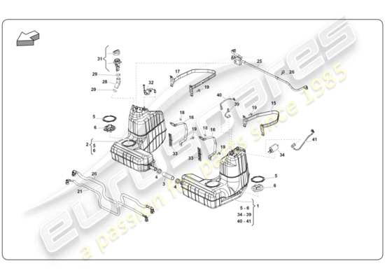 a part diagram from the Lamborghini Super Trofeo (2009-2014) parts catalogue