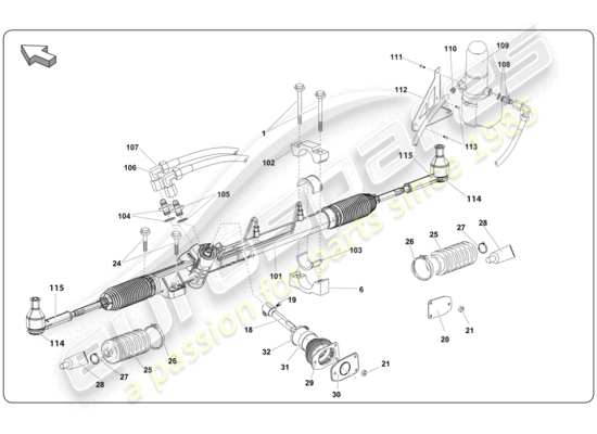 a part diagram from the Lamborghini Super Trofeo (2009-2014) parts catalogue