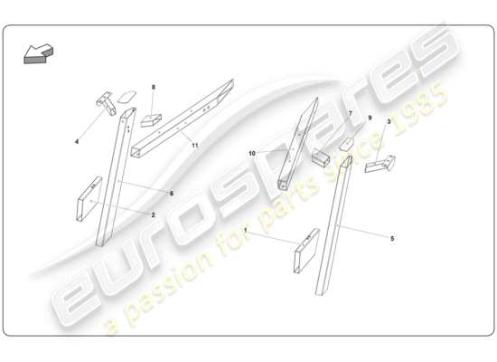 a part diagram from the Lamborghini Gallardo parts catalogue