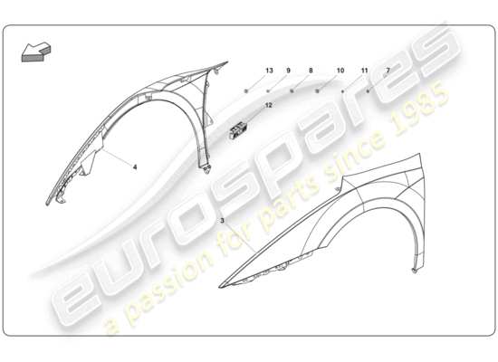 a part diagram from the Lamborghini Gallardo parts catalogue